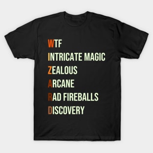 Wizard Mage Class RPG Roleplaying Dungeon Sorcerer Meme Gift T-Shirt